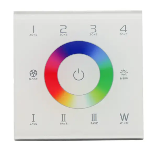 DMX Touch Panel 4 Zones Controller For RGBW LED Strip