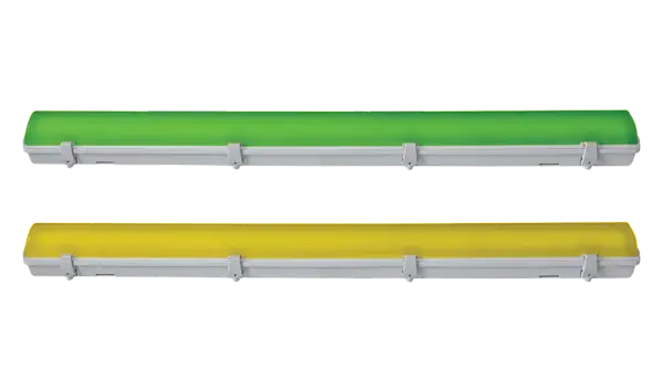 HARBOUR 40W LED Corrosion Proof IP65 4ft Twin Green And Yellow