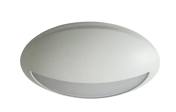 OPTIC 8W IP65 Oval Bulkhead CCT2 Selectable with Eyelid Trim White