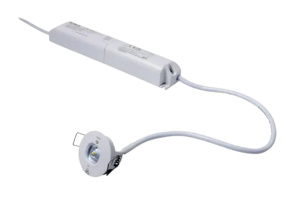 DESMOND 1.5W Non-Maintained 40mm Emergency LED Downlight LiFePO4 Battery Open White