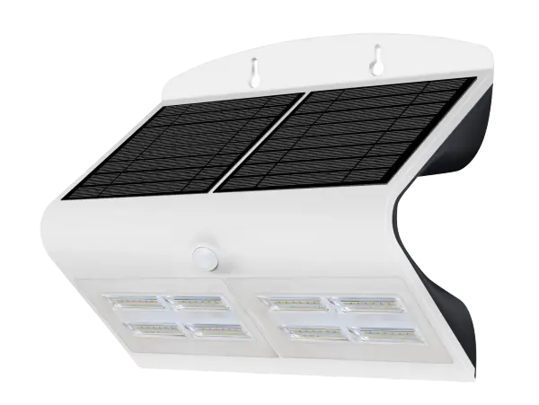 SOL 6.8W Solar LED Wall Light With PIR IP65 White 4000K