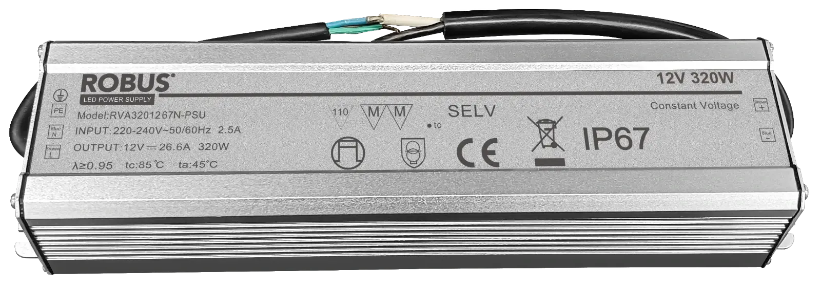 VEGAS 320W, 12V, IP67 constant voltag...RVA3201267N-PSU | ROBUS