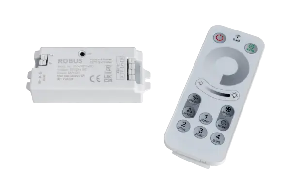 VEGAS 4 Zones RF Remote & Controller For Single Colour LED Flexi-Strip