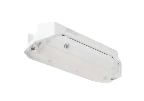 SAPPHIRE 4W Emergency Bulkhead IP65 White c/w Legends