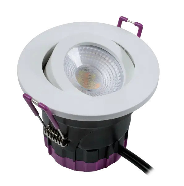 ULTIMUM TILT+ 6W IP65 Fire Rated Downlight CCT4 White Trim